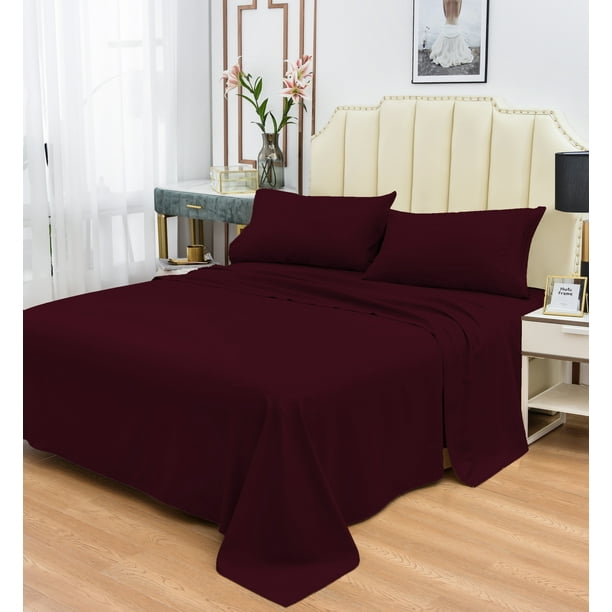 Feel The Difference Silver, Double Bamboo Rayon Blend 4 Piece Bed Sheet Set Bamboo Comfort Originals Bedding